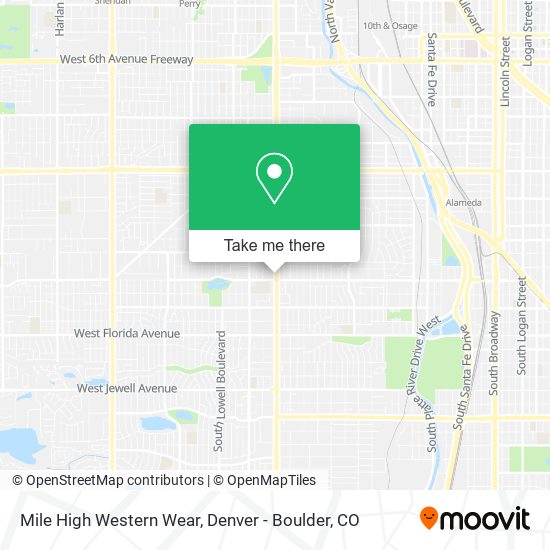 Mile High Western Wear map