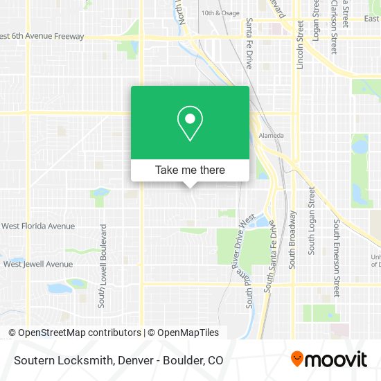 Mapa de Soutern Locksmith