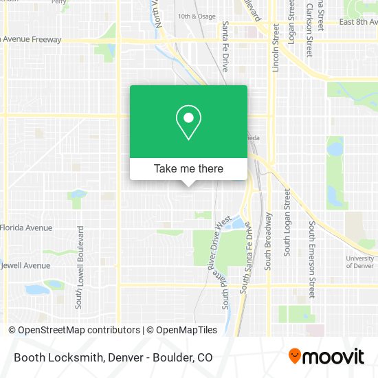 Mapa de Booth Locksmith