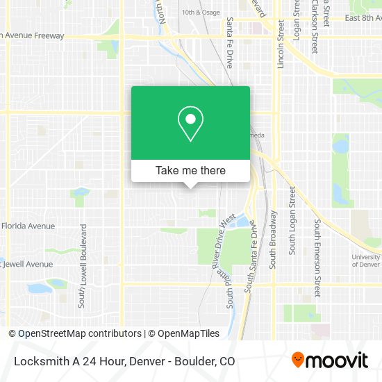 Locksmith A 24 Hour map