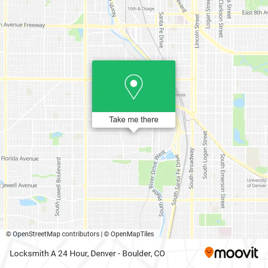 Locksmith A 24 Hour map