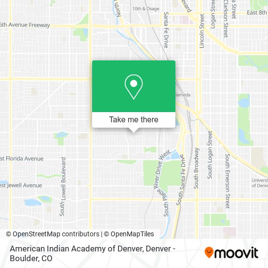Mapa de American Indian Academy of Denver