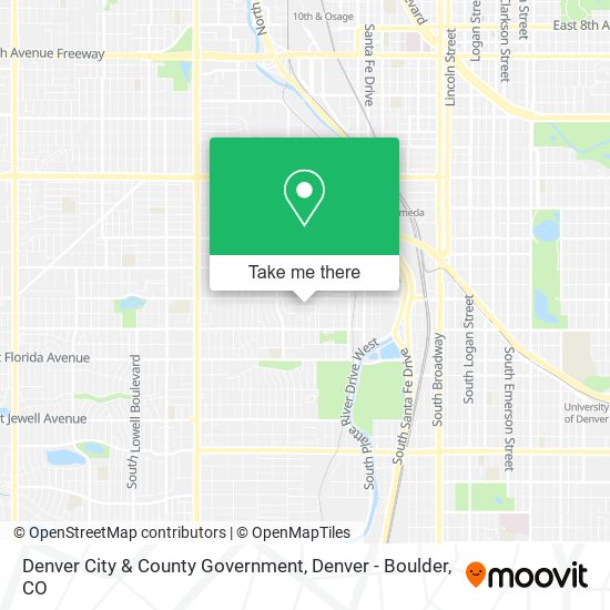 Denver City & County Government map