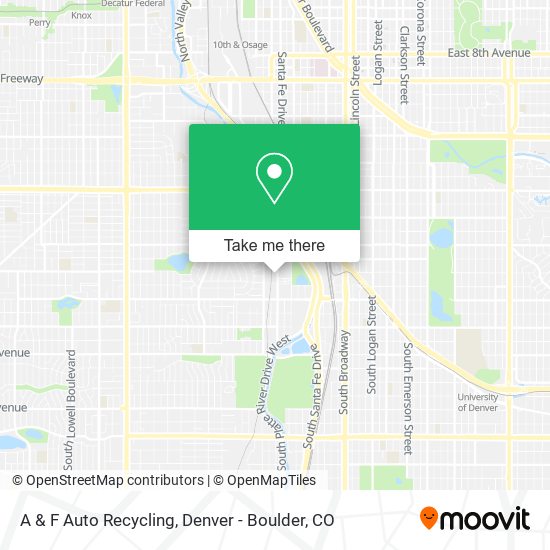 Mapa de A & F Auto Recycling