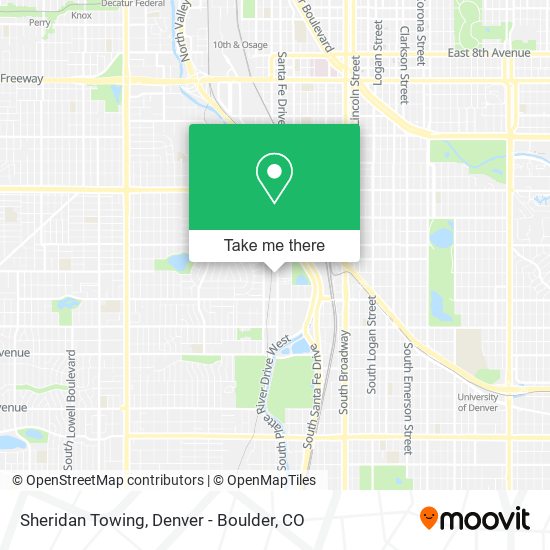 Sheridan Towing map