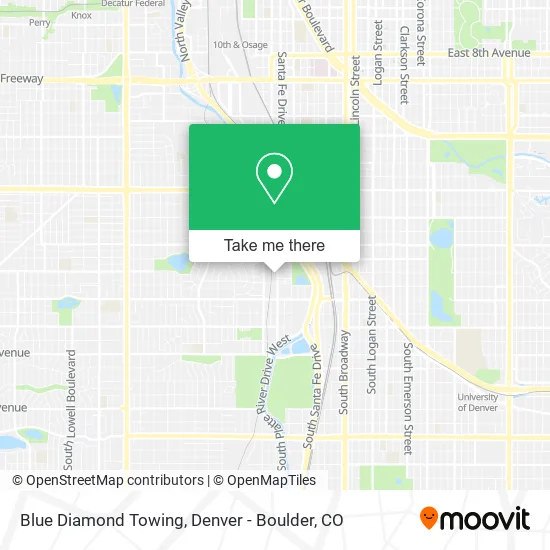 Blue Diamond Towing map