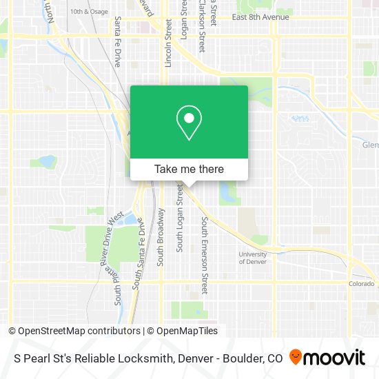 S Pearl St's Reliable Locksmith map