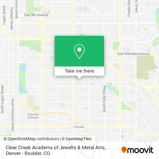 Mapa de Clear Creek Academy of Jewelry & Metal Arts