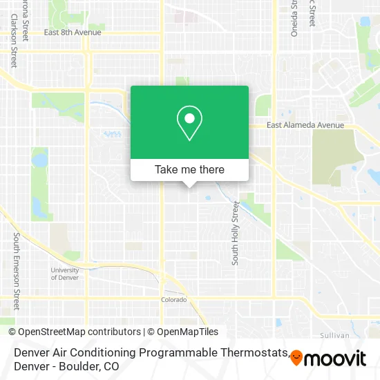 Denver Air Conditioning Programmable Thermostats map