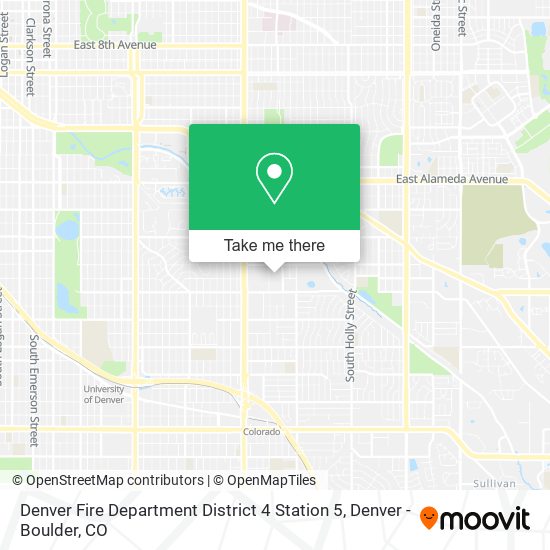 Mapa de Denver Fire Department District 4 Station 5