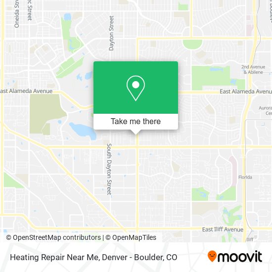 Mapa de Heating Repair Near Me