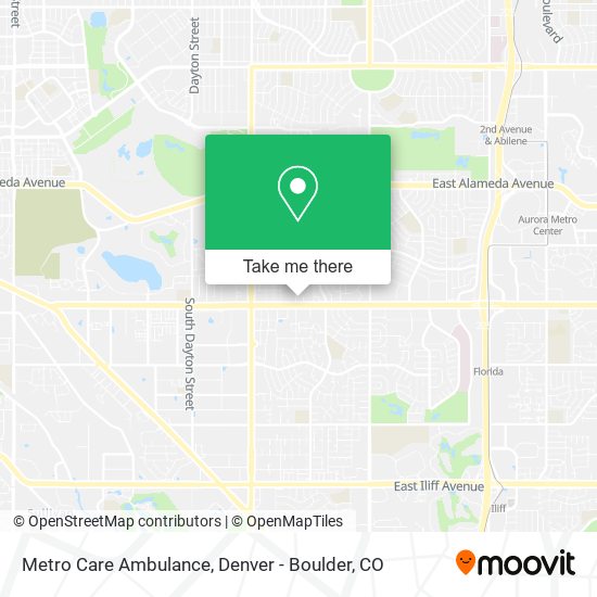 Metro Care Ambulance map