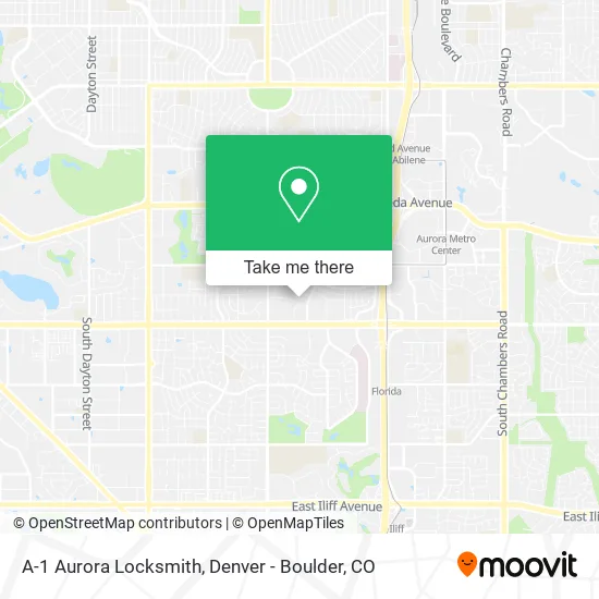 A-1 Aurora Locksmith map