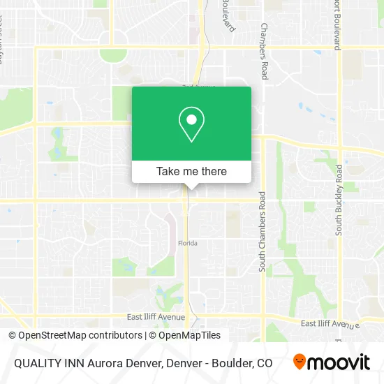 Mapa de QUALITY INN Aurora Denver