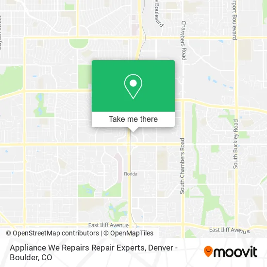 Mapa de Appliance We Repairs Repair Experts