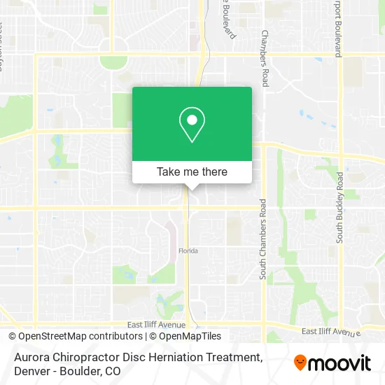 Mapa de Aurora Chiropractor Disc Herniation Treatment