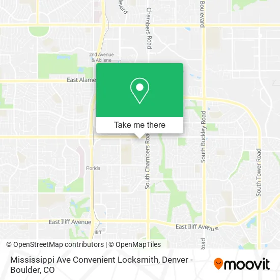 Mapa de Mississippi Ave Convenient Locksmith