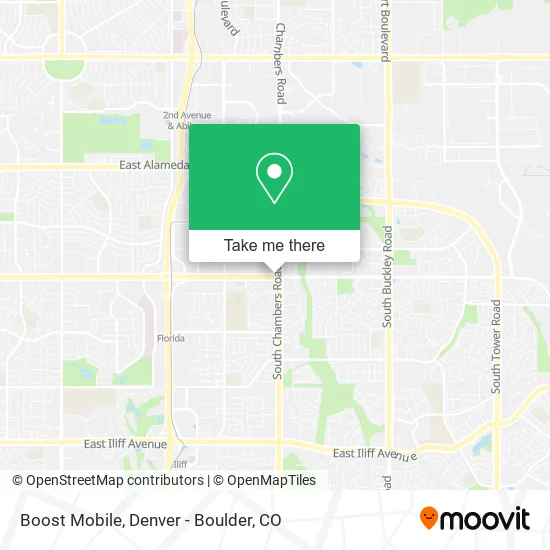 Mapa de Boost Mobile