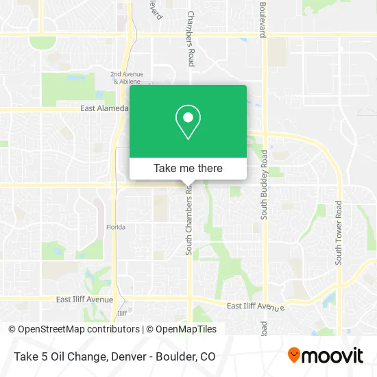 Mapa de Take 5 Oil Change
