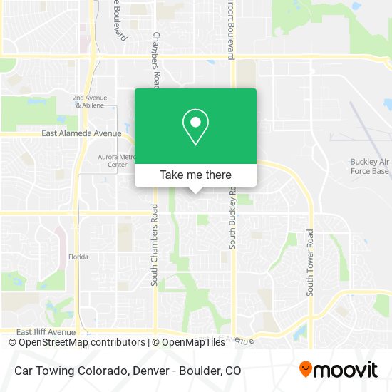 Car Towing Colorado map