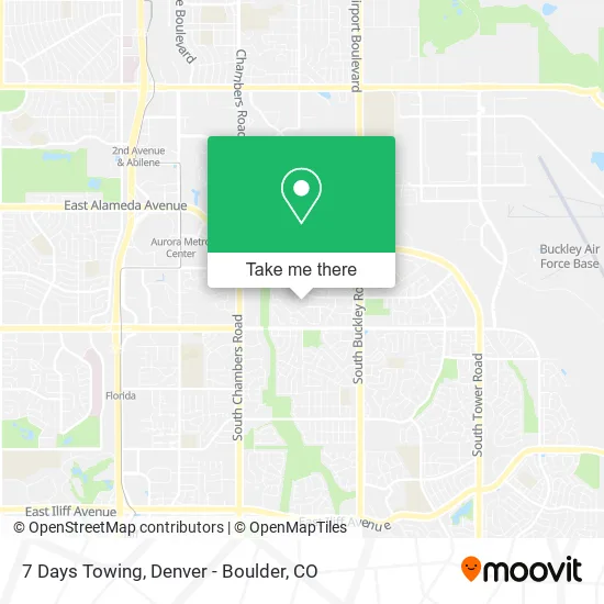7 Days Towing map