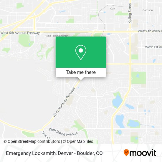 Mapa de Emergency Locksmith