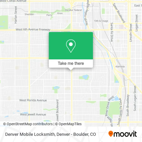 Denver Mobile Locksmith map
