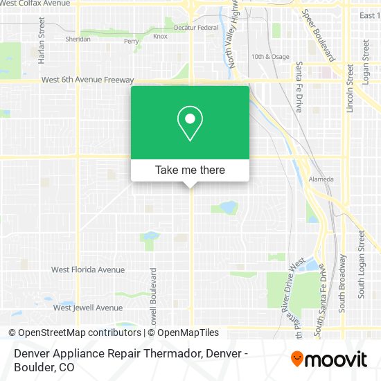 Mapa de Denver Appliance Repair Thermador