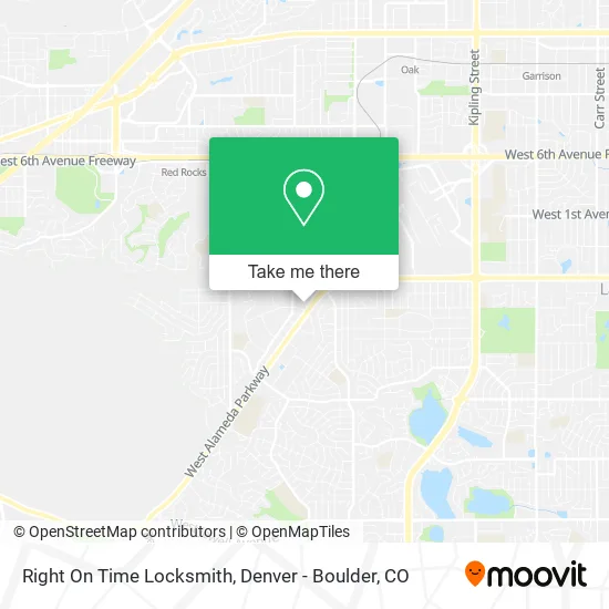 Right On Time Locksmith map