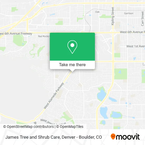 James Tree and Shrub Care map