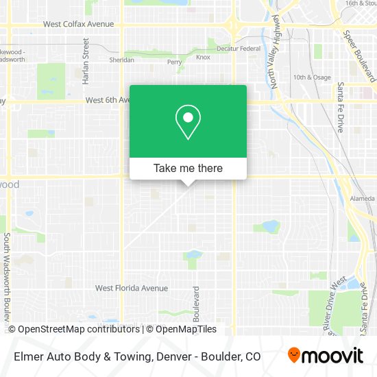 Elmer Auto Body & Towing map