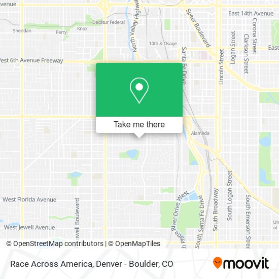 Mapa de Race Across America