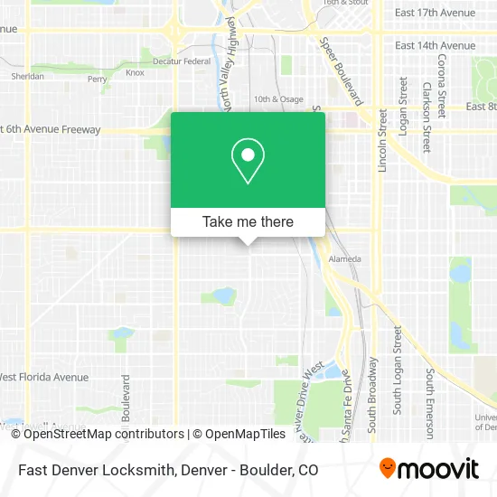 Fast Denver Locksmith map