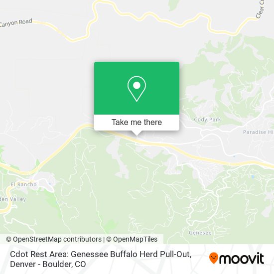 Cdot Rest Area: Genessee Buffalo Herd Pull-Out map