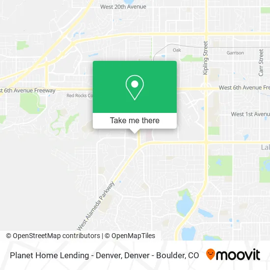 Planet Home Lending - Denver map