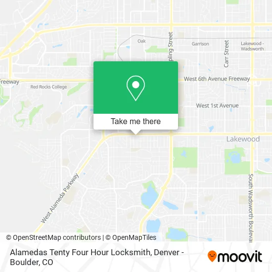 Alamedas Tenty Four Hour Locksmith map