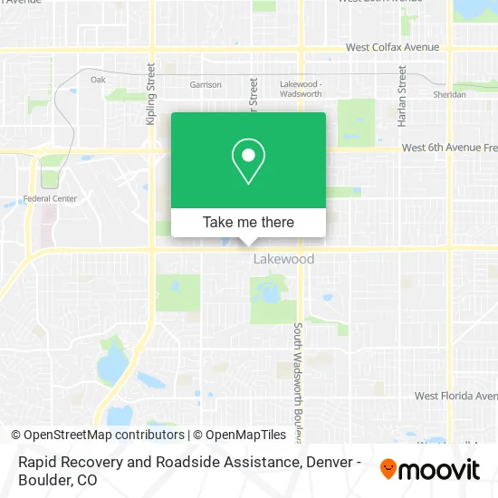 Mapa de Rapid Recovery and Roadside Assistance