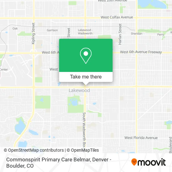 Commonspirit Primary Care Belmar map