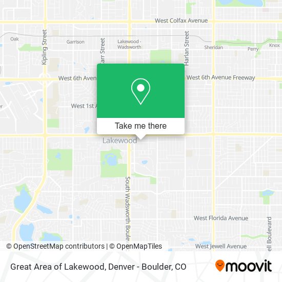 Mapa de Great Area of Lakewood