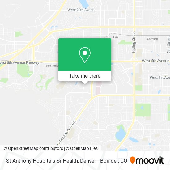 Mapa de St Anthony Hospitals Sr Health