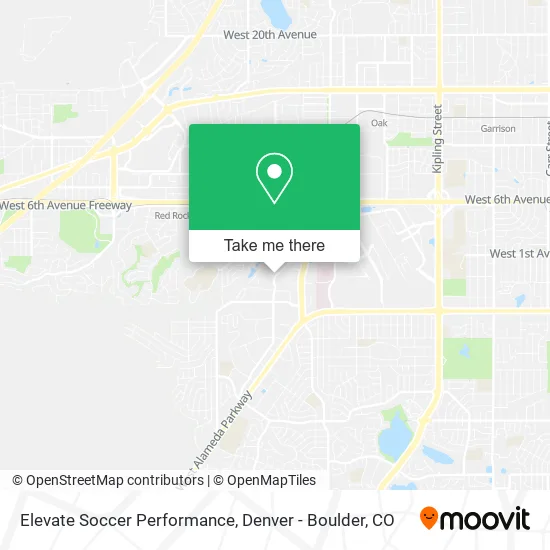 Elevate Soccer Performance map
