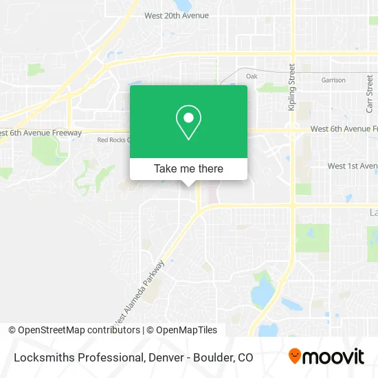 Locksmiths Professional map