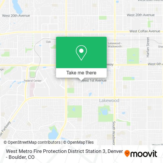Mapa de West Metro Fire Protection District Station 3