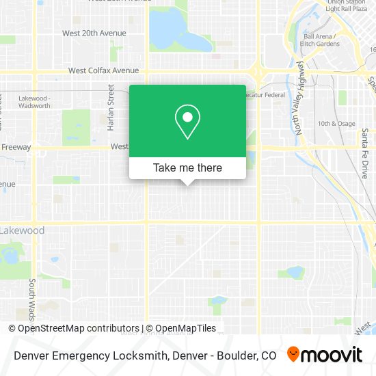 Mapa de Denver Emergency Locksmith