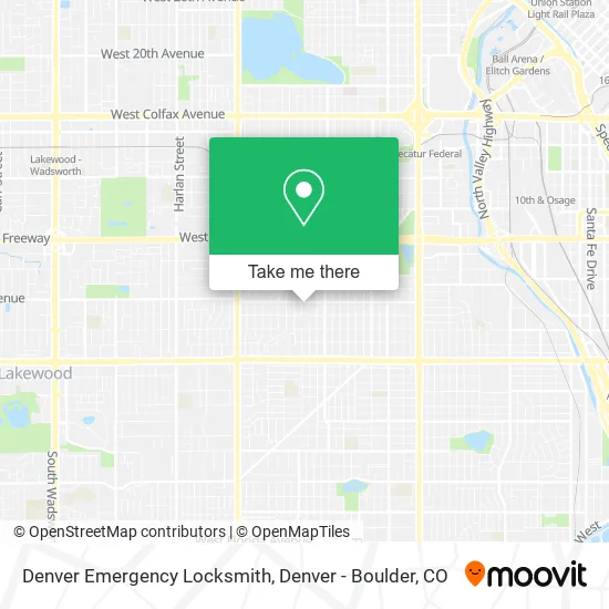 Denver Emergency Locksmith map