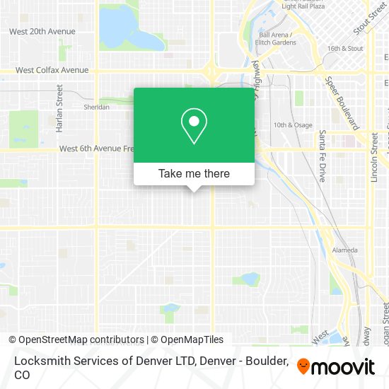 Locksmith Services of Denver LTD map