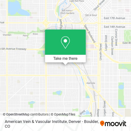 Mapa de American Vein & Vascular Institute