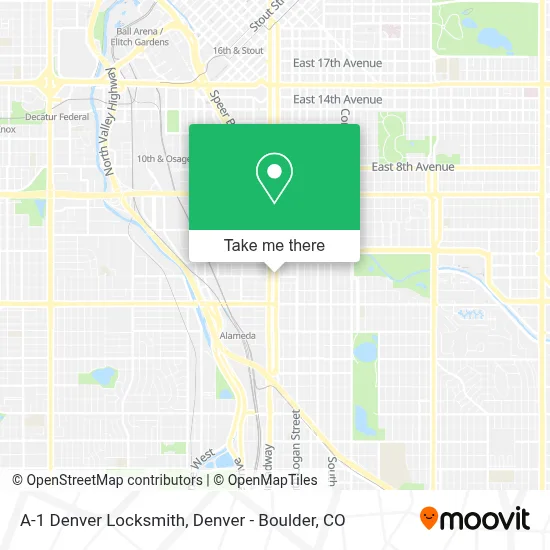 A-1 Denver Locksmith map