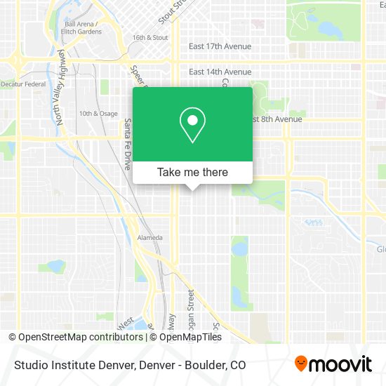 Mapa de Studio Institute Denver