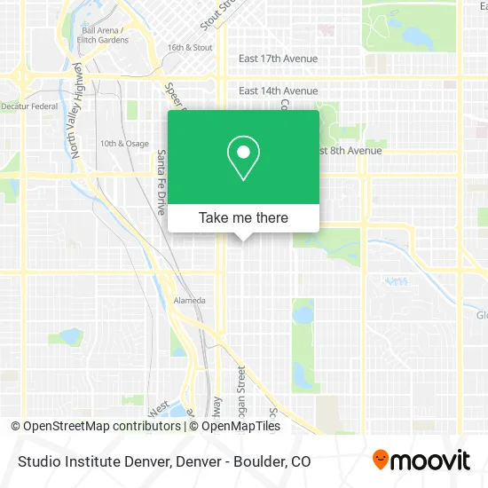 Studio Institute Denver map